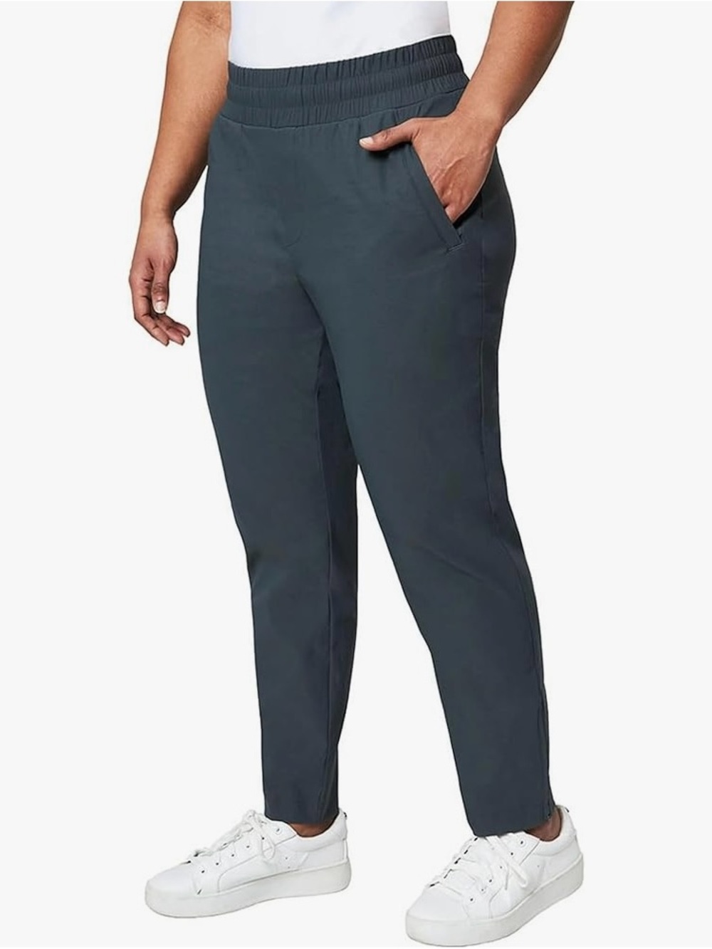 MODERN AMBITION Elastic-Waist Track Joggers - Charcoal
